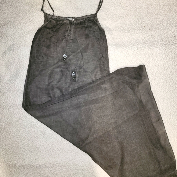 Gorgeous Boho Chic Slate Grey Colored Maxi Dress Small - Picture 4 of 16